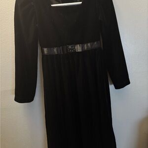 Elegant Black Velvet Dress